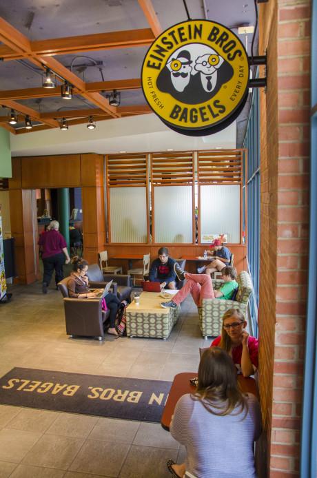 Adjusting to student demand, Aramark has reduced the hours of Einstein Bros Bagels to 8:00pm to make room for the newly extended hours of Taco Taco.