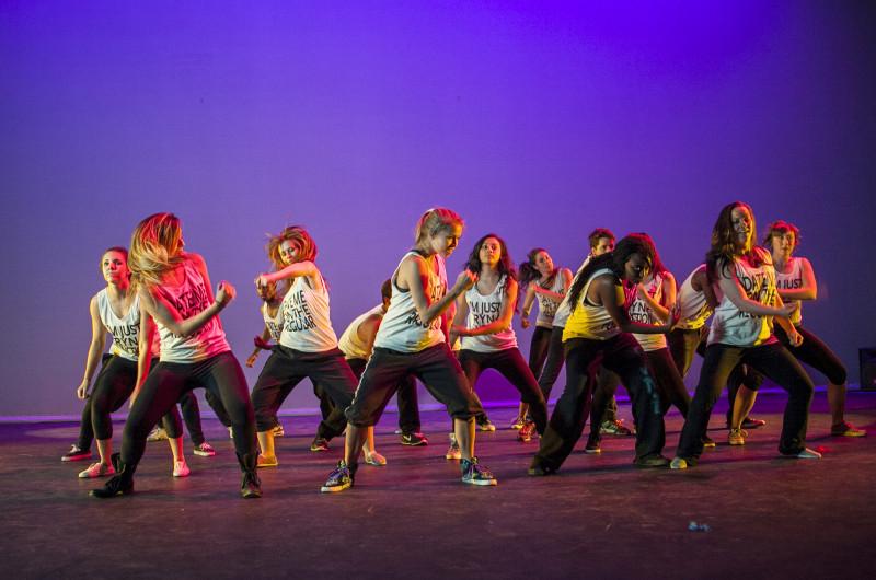 Trinityâ€™s hip-hop dance group, Looney Crew, dances at Momentum last spring. The group often participates in many of the dance performances on campus. Photo by Amh-Viet Dinh