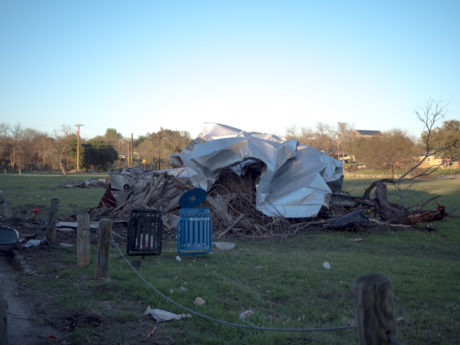 Damage of the tornadoâ€™s touchdown can be seen throughout the areas that surround Trinity.
photo by CLAUDIA GARCIA