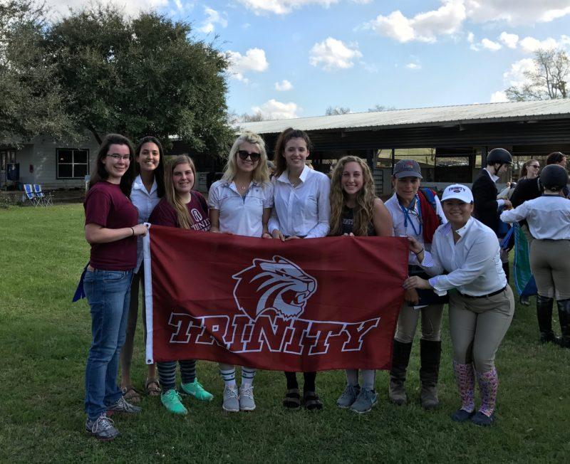 The Trinity University Equestrian Team consists of eight women who compete during the year, and they are always looking for new members. Photo provided by Simone Garcia