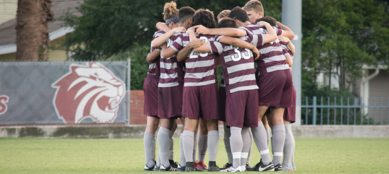 The mens soccer team prepares for their upcoming game this Friday. Photo by Chloe Sonnier