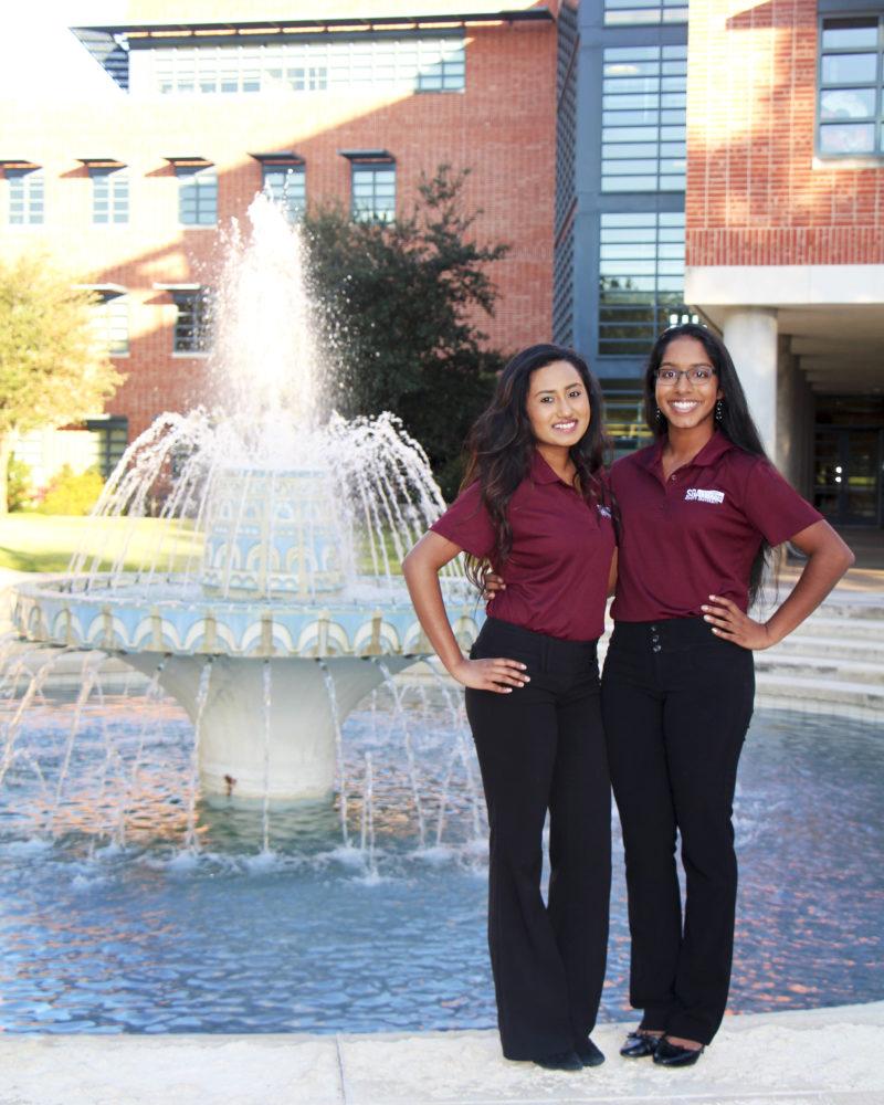 Amulya Deva, left, and Rachel Daniel, right, have been elected to serve as the president and vice-president, respectively, for Student Government Association. photo provided by Rachel Daniel