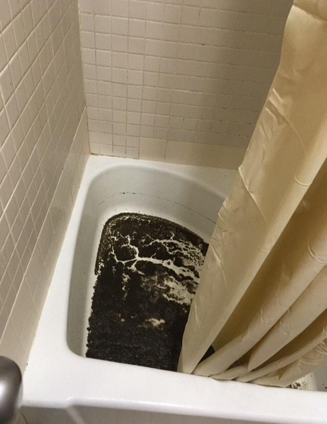 Many South Hall residents found their living spaces to be uninhabitable, due to both the smell of the leak, as well as the sewage that came through the pipes in some instances. Photo provided by Dinda Lehrmann
