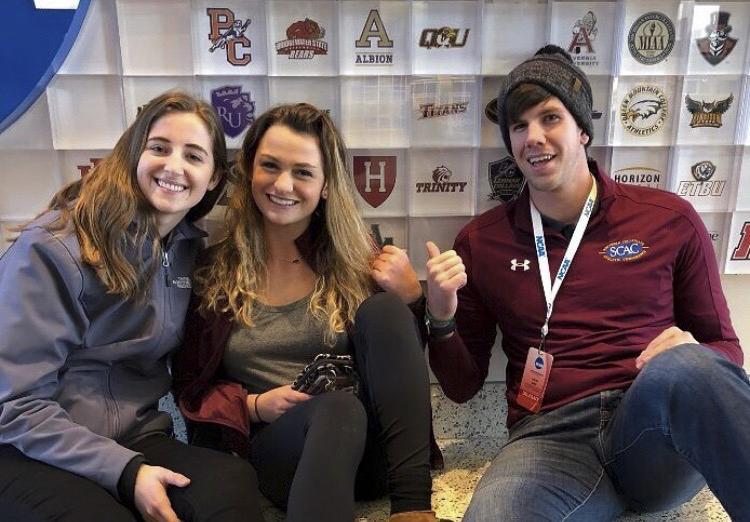 Maggi Linker, Ivy Clafin and Davis King attended a NCAA conference this January. photo provided by Maggi Linker 