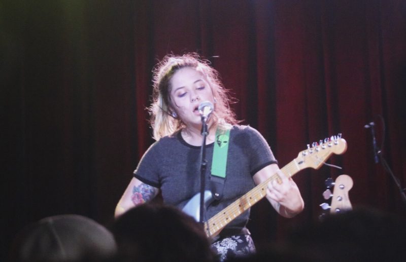 Elena Lopez, the San Antonio artist behind the project Elnuh, sang at the Paper Tiger earlier this month. Elnuh is one of the bands writer Dominic Walsh describes as one that supports safe spaces in the local music scene. Photo provided by Kathleen Creedon