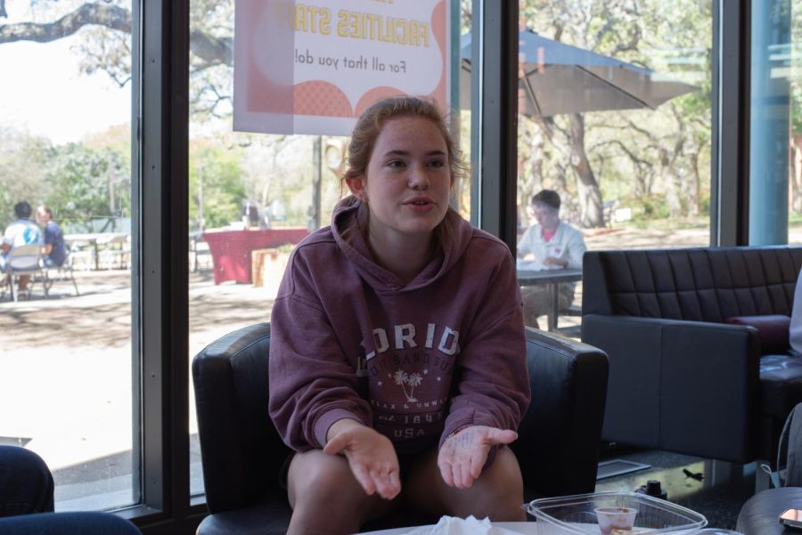 Student giving opinion about affordable dining options off campus