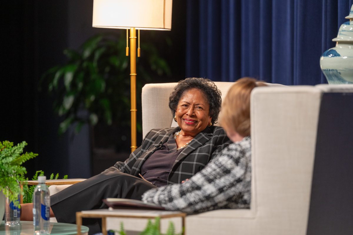 Dr. Ruth J. Simmons spoke with President Beasley during a Friday keynote.