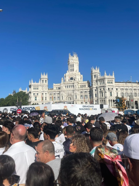 Real Madrid Champion's League celebrations/parade seen by Trinity students abroad in Spain