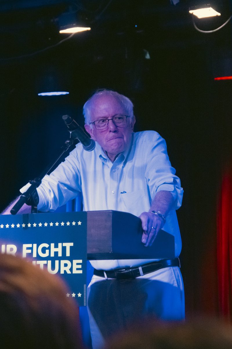 Bernie Sanders rallies at Paper Tiger