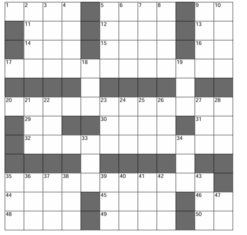 Crossword 2/14