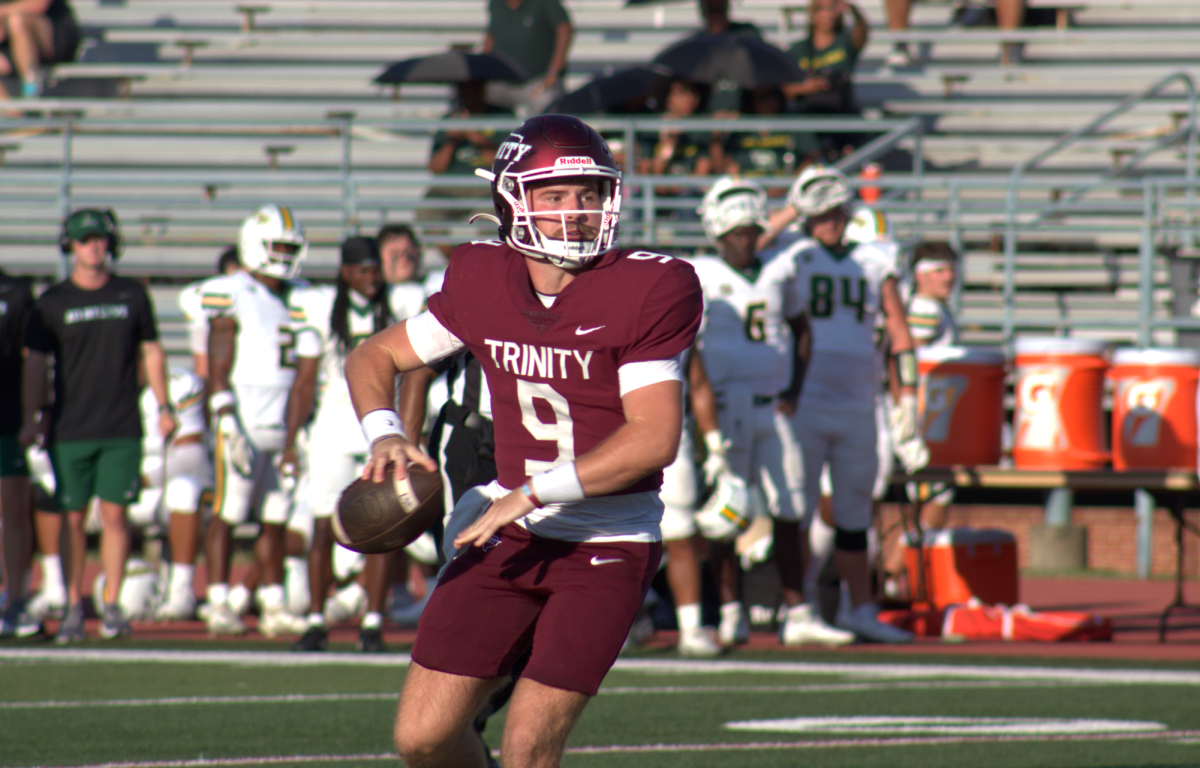 Quarterback Hondo Franklin prepares to throw ball in a game against Southwestern on Oct. 4.