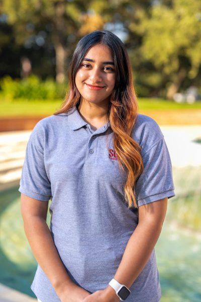 Farrukh poses for SGA headshot as Inclusion and Belonging Chair. | Courtesy of Ayesha Farrukh